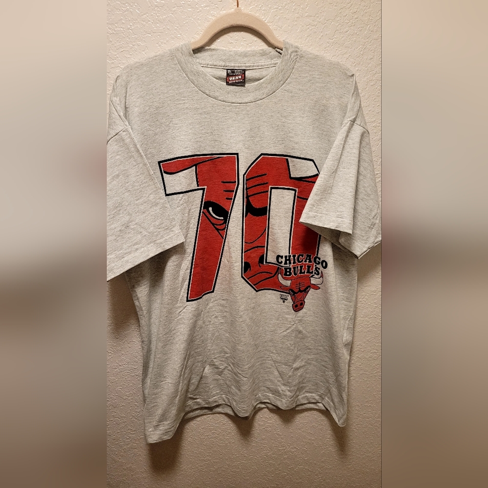 Vintage 90s Chicago Bulls 1996 NBA Championship Team Tee - 70 Wins Mens Size XL